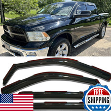 Window Rain Guards Deflectors for Dodge RAM 1500 2500 3500 Crew  Meg Cab