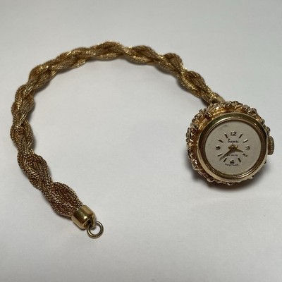 Capri By Mepa Women s Ladies Round Circular Wrist Watch Gold Color Untested ￼￼