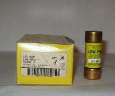 Box of 8 Bussmann LPJ-6SP Low-Peak Cooper Time Delay Fuses Solder Mark