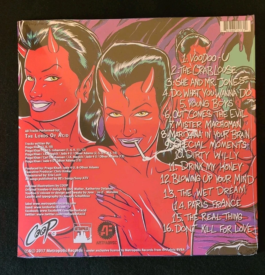 Lords Of Acid Voodoo-U Remastered Band Edition Translucent Red 2LP Vinyl Dinged - Image 2 of 2