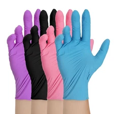 Examination Leone Nitrile Gloves 4.0G Finger Tips Texture Latex/Powder-Free