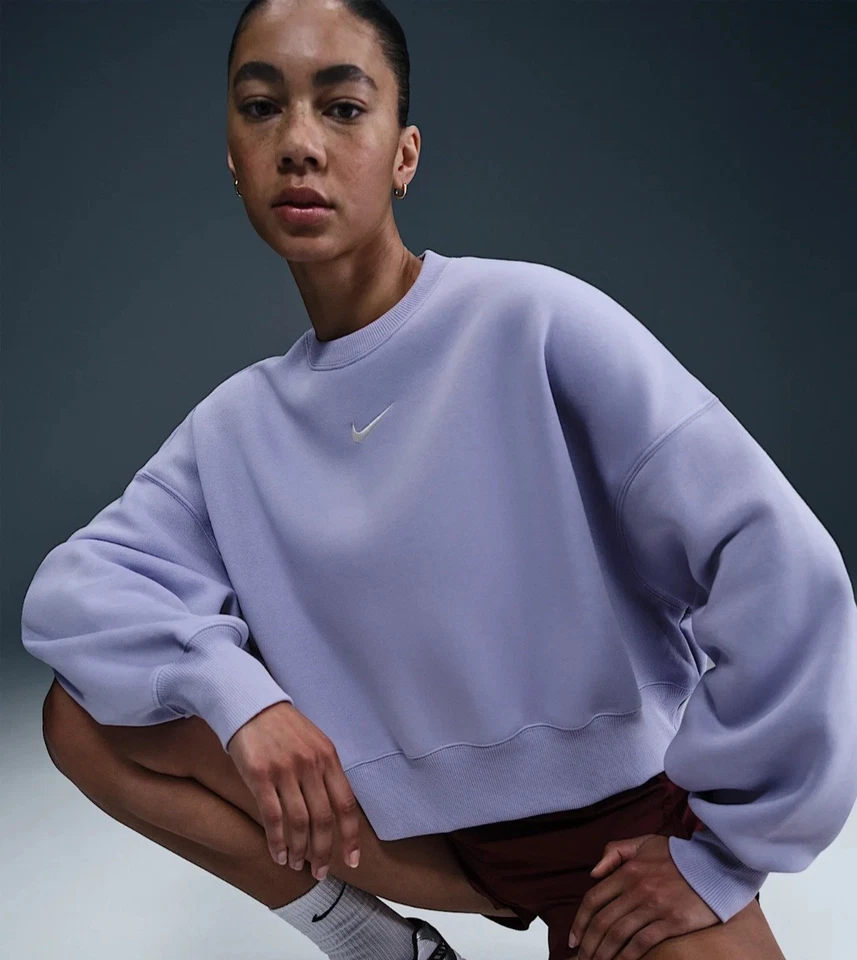 Mujer Nike Pheonix Vellón Talla Grande Cuello Redondo Mujer Mediano. Nuevo con etiquetas Foto 2 de 3