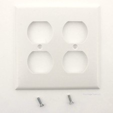 ACE 31597 White 2-Gang Duplex Outlet Plastic Standard Wallplate Receptacle Cover