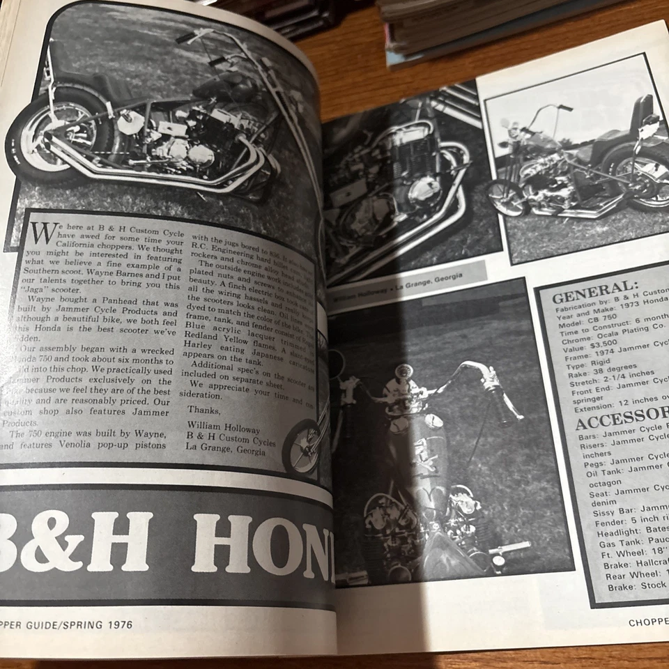 Spring 1976 Chopper Magazine: The Custom Motorcycle Guide - 600 Jammer Parts Foto 4 de 4