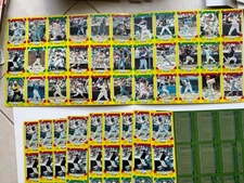 10 Original 1982 Drakes Baseball Complete Uncut Sheets Of 33 Cards EX