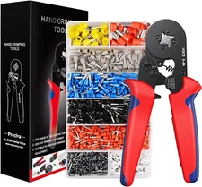 Ferrule Crimping Tool Kit, Preciva AWG23-7 Self-Adjustable Ratchet Wire Crimping