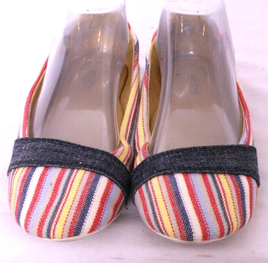 Scarpe ballerine Keen 010314 Cortona Vegan multicolore a righe donna 8