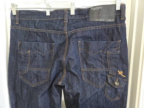 Rocawear Jeans Dark Blue 10-683-0 038-77 Baggy Hip Hop VTG Y2K Men Size 38 x 34 - Picture 2 of 9