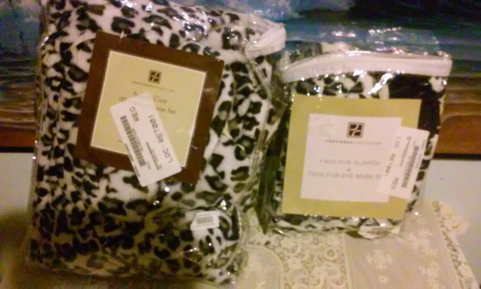 Concierge Collection Throw & Bootie Set AND Slipper & Eye Mask Set - Pick Color - Image 2 of 4