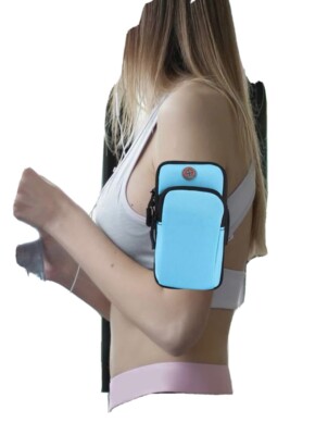 Arm Phone Key Earbuds Pouch Pocket Bag Band Sleeve for