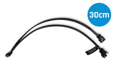 (16,33 EUR/m) Alphacool Y-Kabel 4Pin PWM auf 2x 4Pin PWM - Schwarz 30cm