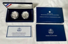 2001 Smithsonian American Buffalo Commemorative Silver Coin Set with Box + COA!