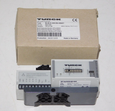New Turck BL20-E-GW-RS-MB/ET Interface Modbus RTU ASC Gateway I/O System Module