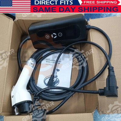 16A Portable EV Charger ElectricCar Charging Cable NEMA 6-20 EVSE 110V-220V NEW