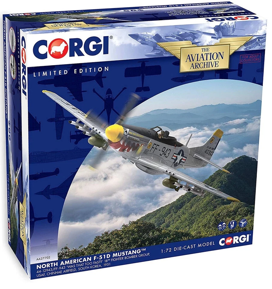 F-51D Mustang, USAF, Coreano del Sur 1951, 1:72 Corgi Foto 3 de 3