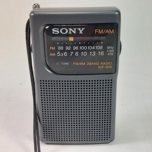 Sony - Pocket Handheld AM/FM Radio ICF-S10 Portable 2 Band AA Battery - Working - Picture 1 of 7