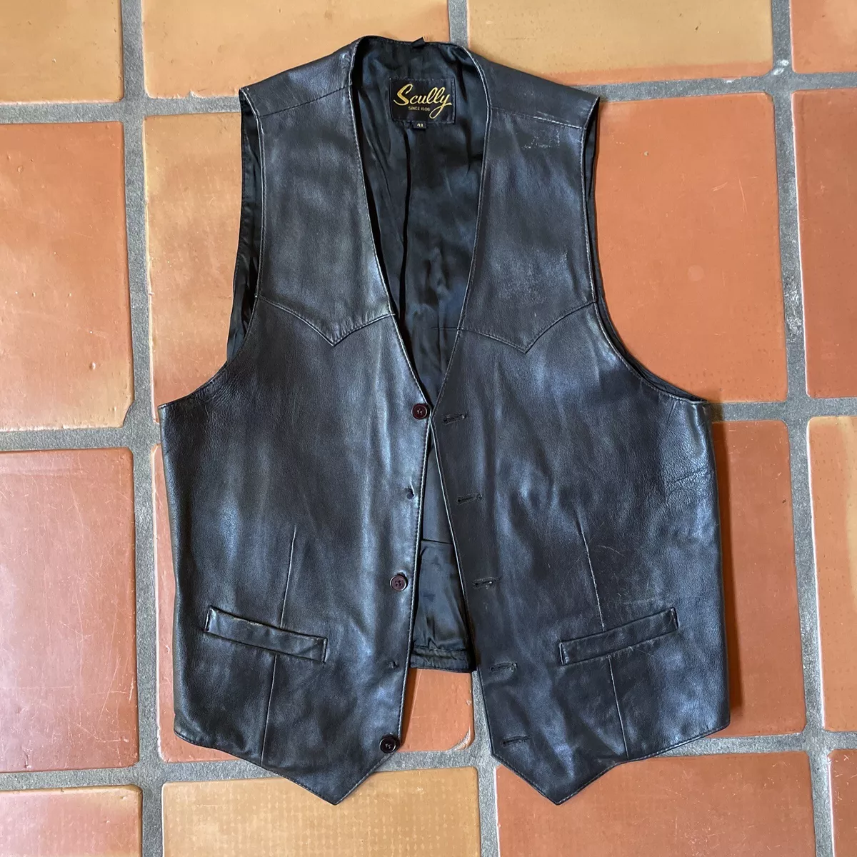 Scully leather best sale vest