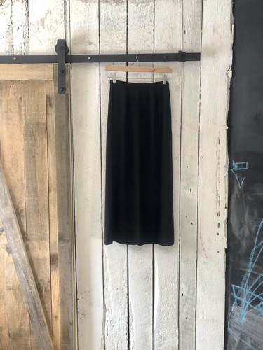 Vtg 90s Navy Blue Minimalist Silk Chiffon Bias Cut