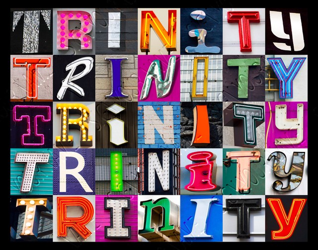 TRINITY Name Poster featuring photos of actual sign letters | eBay