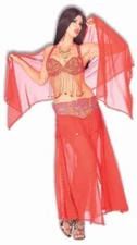 BELLY DANCER HAREM deluxe RED womens halloween costume