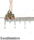 New 14k rose gold .73ct diamond 3 stone pendant white chain necklace 2.6g 18" — photo 7