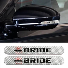 X2 BRIDE White Carbon/F Car Trunk Side Fenders Door Badge Scratch Guard Sticker
