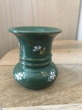 Ancien Essuie plume objet d écriture en porcelaine Vert Decor De Fleurs