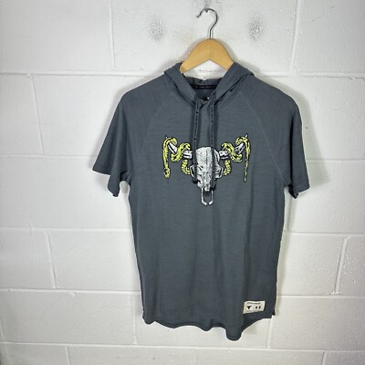 Under Armour Shirt Herren Small grau Project Rock Iron Paradise Loose Tank Gym Tee