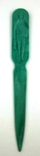 Letter Opener Fuller Brush Company Plastic Business Man Woman Advertising Green