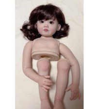 30in Reborn Baby Doll Unassembled Part Rooted Hair Painted Kits for DIY