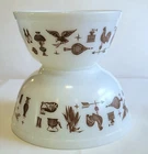 Vintage Pyrex Early American #402 (1.5qt) & #403 (2.5 Qt) Mixing Nesting Bowls