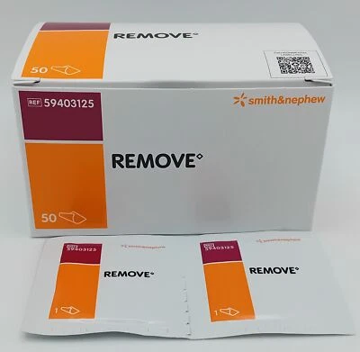 SMITH&NEPHEW Universal Adhesive Remover Wipes - Box of 50 - Gentle & Effective Removal