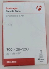 New Bontrager Bicycle Tube 700 x 28-32C, 27 x 1 1/8 - 1 1/4, 48mm Presta Valve