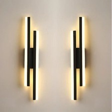 2X LED Wall Lights 16W Warm White Indoor Wall Sconce Lighting 42cm Living Room