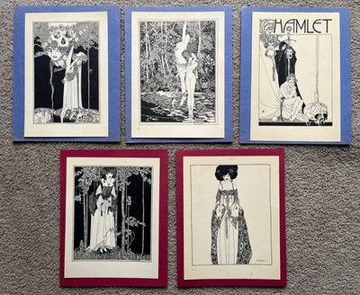 5 ILLUSTRATIONS FROM SHAKESPEARE'S HAMLET: ARTIST JOHN AUSTEN 1922