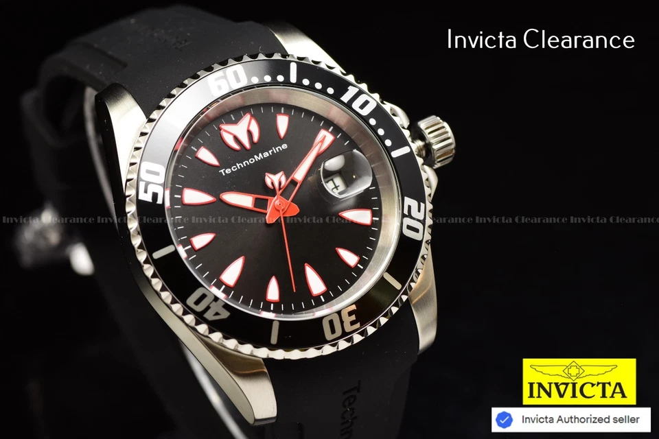 TechnoMarine Men's Manta Sea 42mm Black Silicone Band Quartz Watch TM-220113 - Image 2 of 4