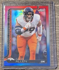 2025 Topps Chrome Football - Zach Allen Red White & Blue Refractor #95 Broncos