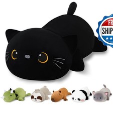 Finebee Weighted Black Cat Plush 9.8" 0.8Lbs