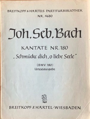 Cantata no. 180 ''Schmücke dich'' (BWV 180) by J. S. Bach orchestral score: Used