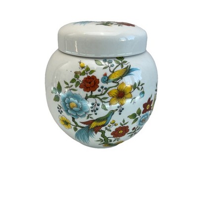 Vintage Sadlers Keramik Paradiesvogel kleines Ingwerglas/Teedose sehr guter Zustand