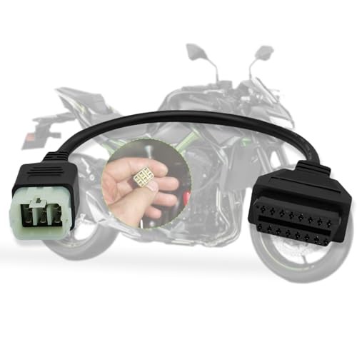 OBD Adapter Fit for Kawasaki Motorcycle 6pin to 16pin Obdii for