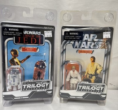 2x Star Wars The Original Trilogy Collection R2-D2 & Luke SkyWalker Kenner Unpun
