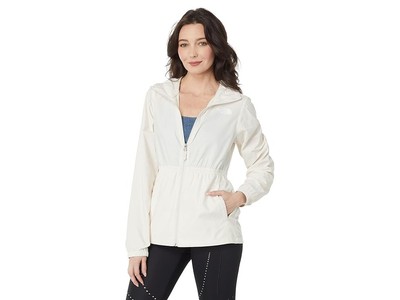 The North Face Novelty Cyclone Wind Hoodie (Gardenia White) Womens Clothing Size