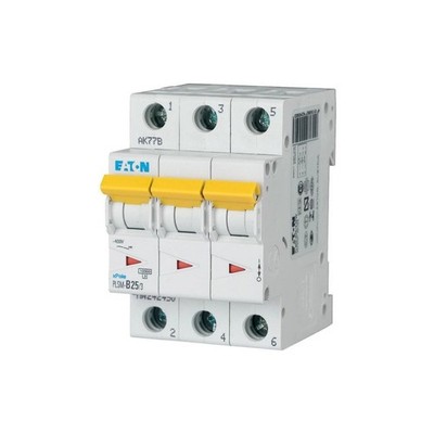Eaton Leitungsschutzschalter, Kennlinie C, 3-polig, 25A - PLSM-C25/3-MW (242476)