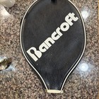Vintage Bancroft Black And White Faux Leather  Tennis Racquet Cover #2 — photo 3