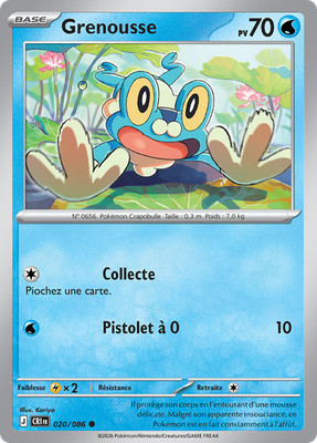Pokemon Karte Grenousse 020/086 Commune Chaos Aszendent