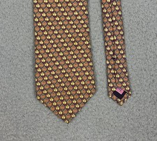 Vineyard Vines Tie Blue Martha  s Vineyard Leaves 100 Silk Made in USA