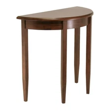 Concord Half Moon Accent Table, for Living Room, Hallway, Walnut