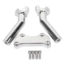 6" Handlebar Risers Top Clamp For Harley Fat Boy FLSTF Road Glide FLTRX FLTRXS
