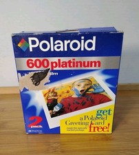 Vintage Polaroid 600 Platinum Instant Film 2 Pack, Unopened, Expired 7/2000
